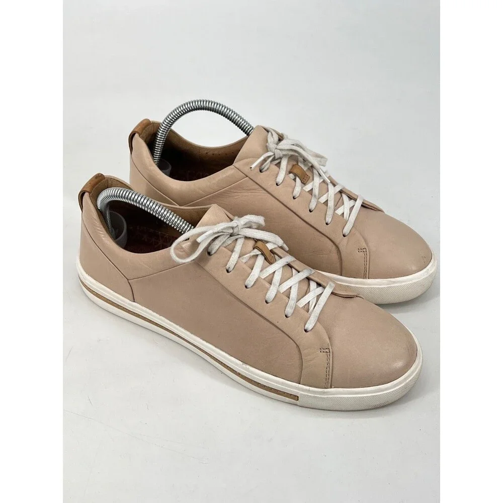 Unstructured by Clarks Womens Size 9 Un Maui Lace Blush Leather Sneakers